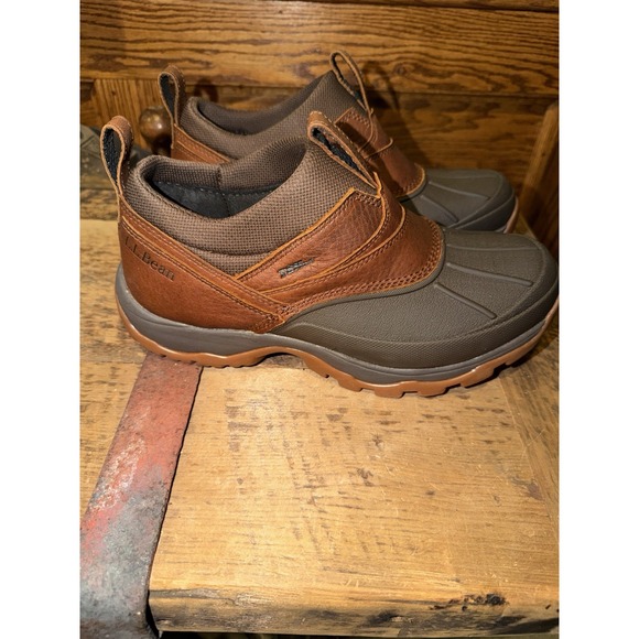 L.L. Bean Other - L.L. Bean Mens Storm Chaser Boots Size 8 Wide Leather Uppers-Slip on #297727 EUC